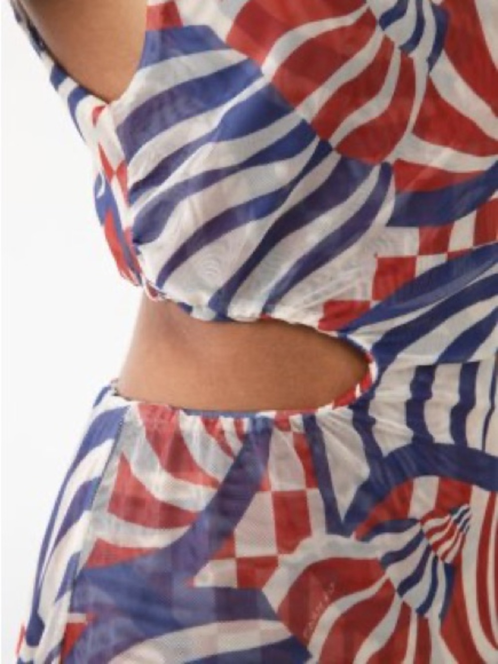 FARM Long Tulle Dress with Graphic Blue Shell Print - Picture 9 of 13